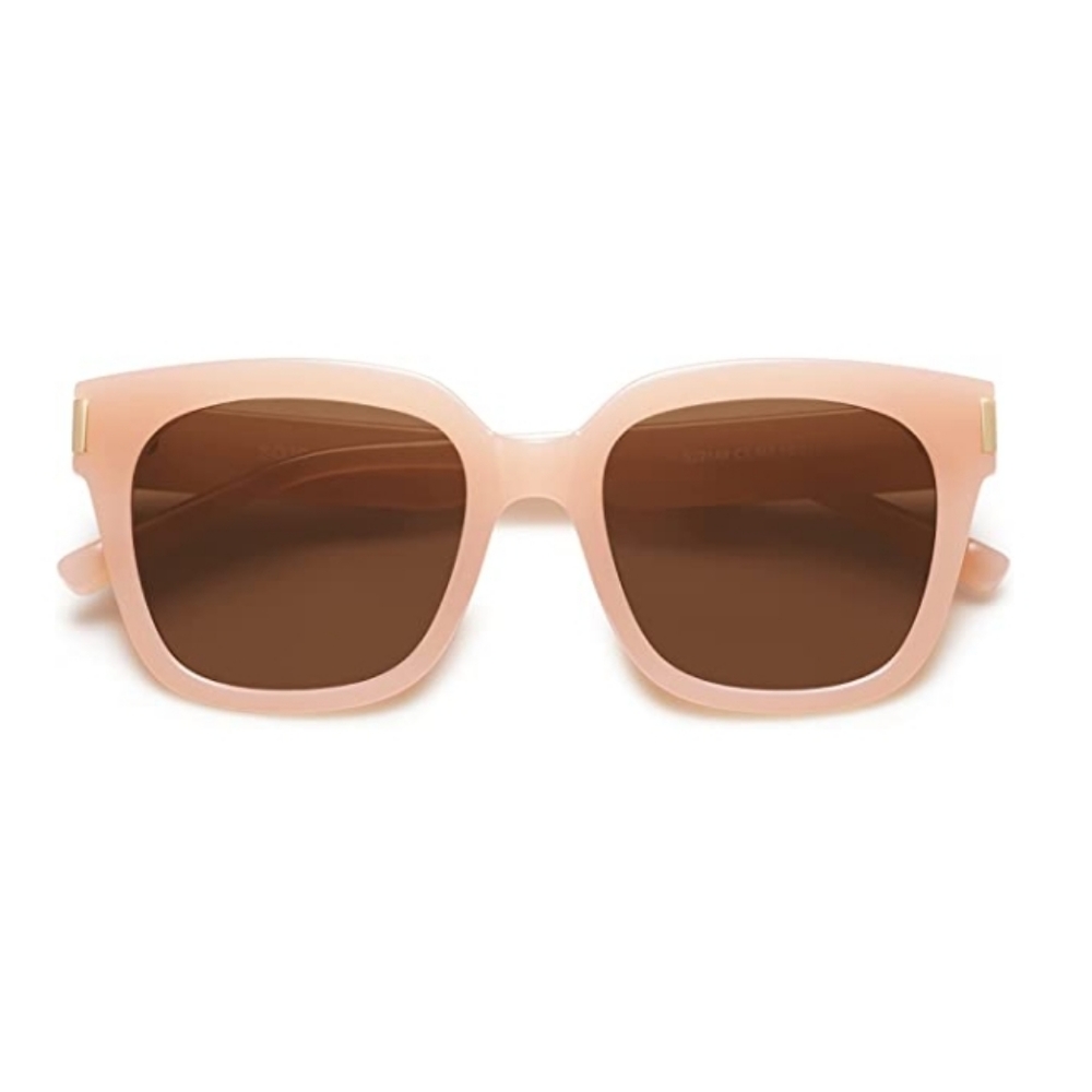 Brown Classic Polarized Sunglasses for Women Men Trendy Square Frame - Picture 2 of 4